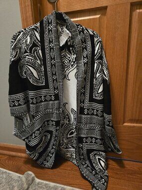 Chicos black and white sweater